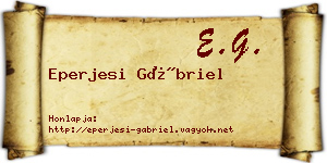 Eperjesi Gábriel névjegykártya